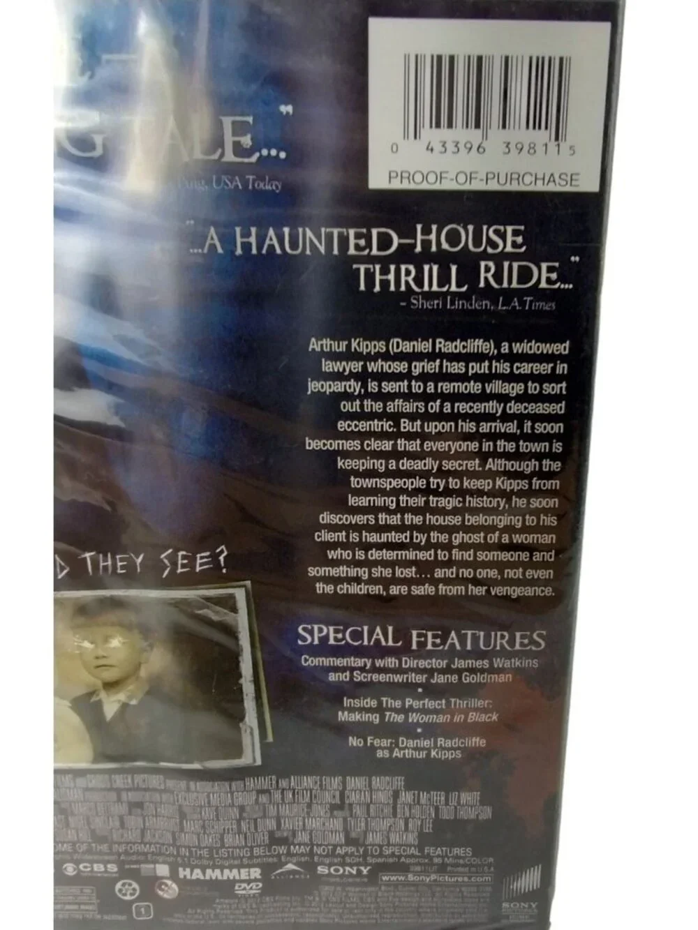 The Woman In Black 2012 DVD A Haunting Tale Starring Daniel Radcliffe
